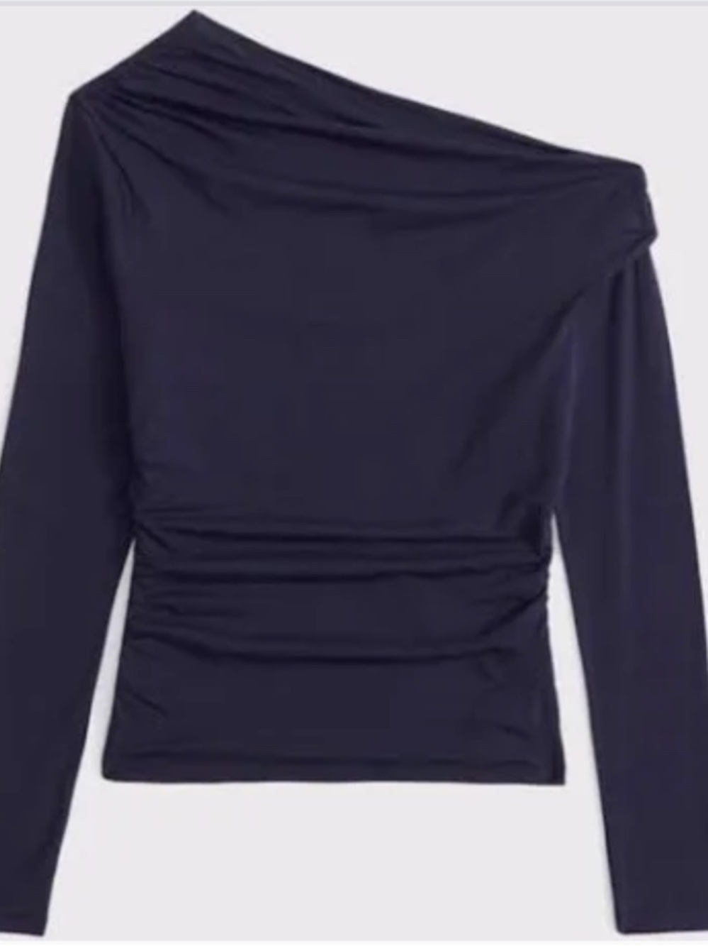 Abercrombie Asymmetric Long Sleeve Top - Navy